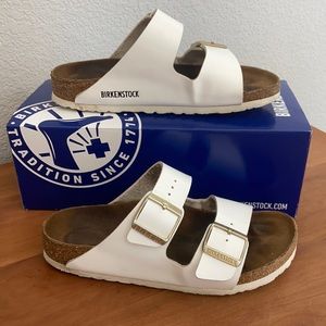 Arizona Patent White Birkenstock